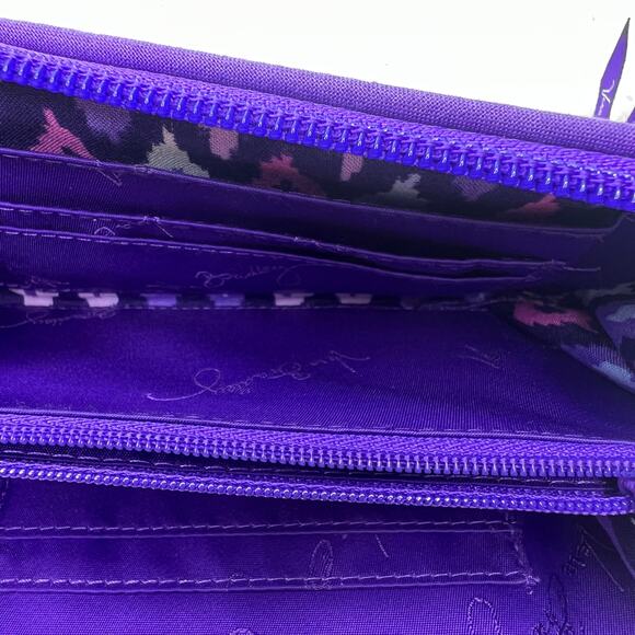 Vera Bradley Purple Zipper Wallet - Picture 4 of 8